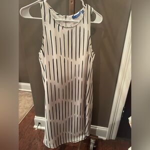 Apt. 9 white and Black Striped Dress